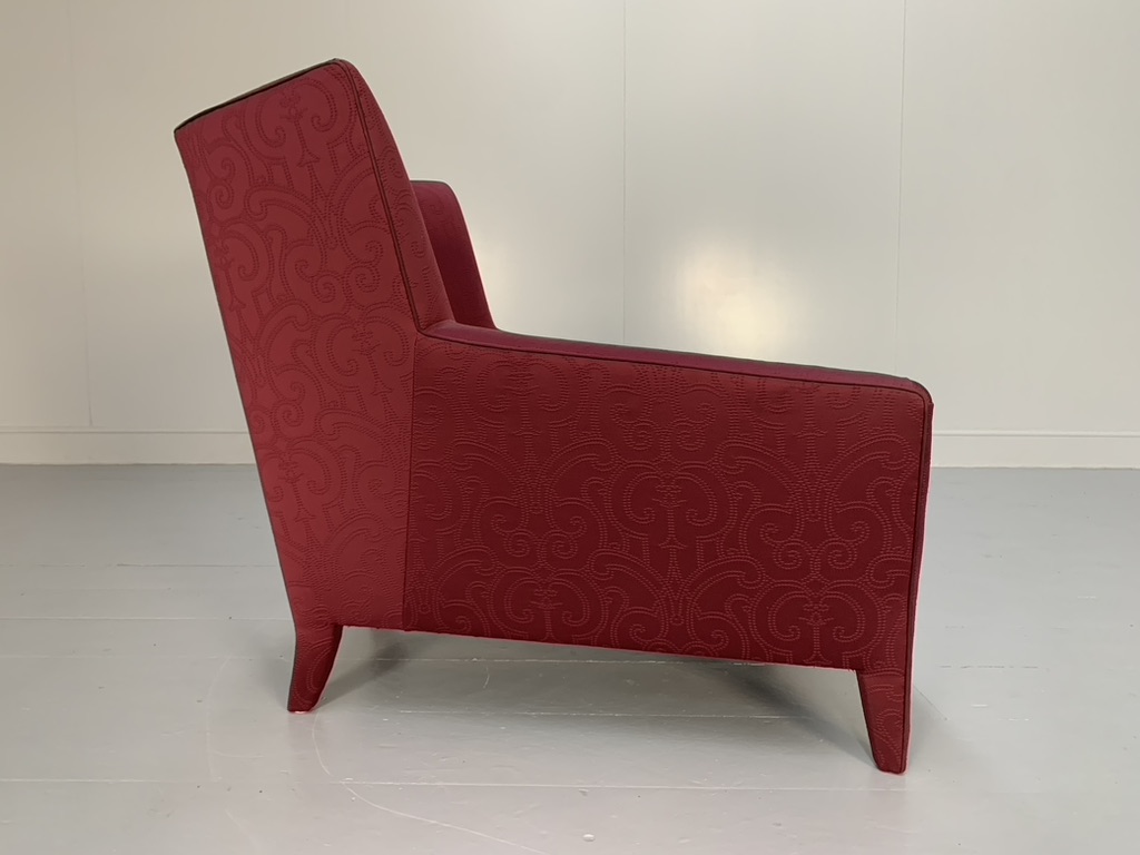 Fendi Casa Armchair - In Red Embroidered Fabric - Image 4