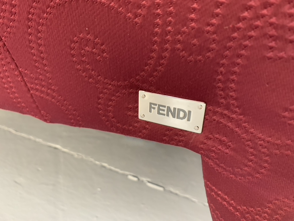 Fendi Casa Armchair - In Red Embroidered Fabric - Image 13