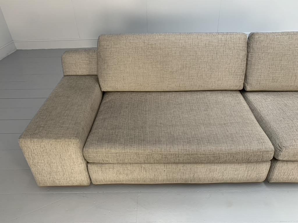 Cassina "235-238 Mister" 4-Seat Sofa - In Natural Linen Fabric - Image 5