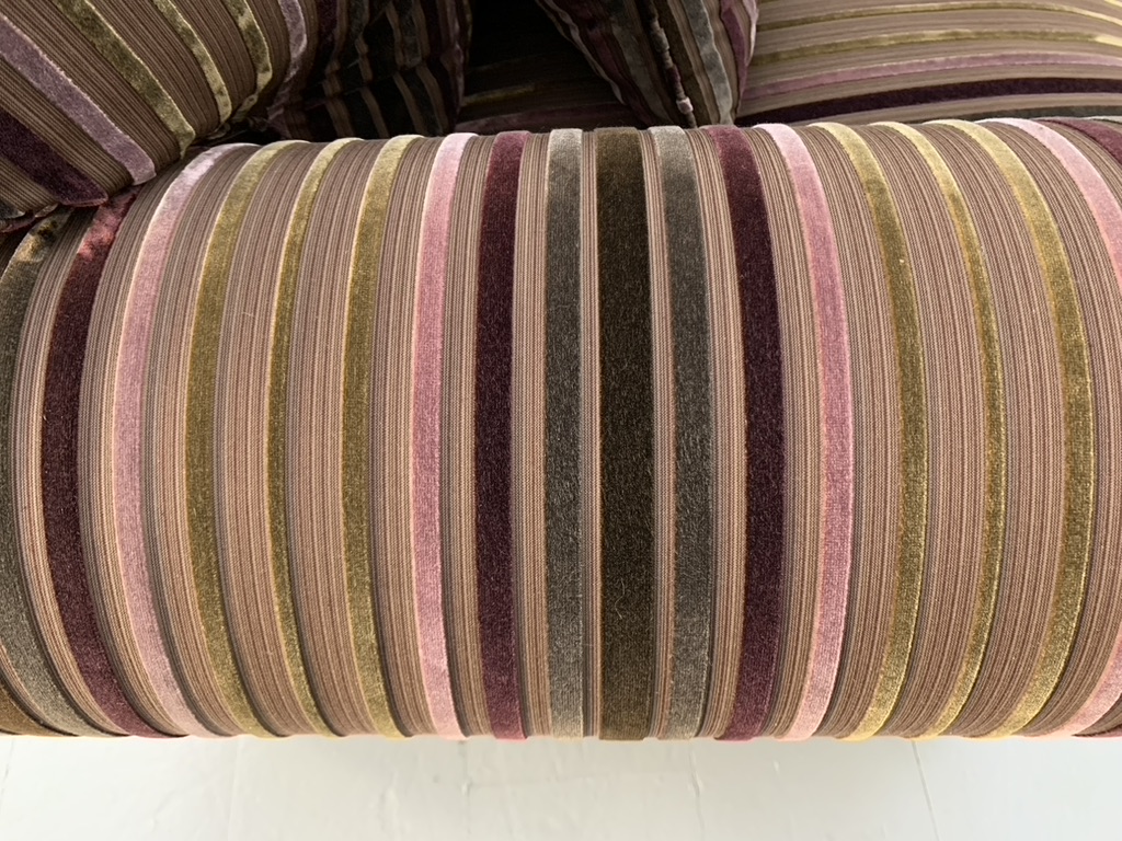 Pair of Duresta "Watson" Armchairs - In Velvet Stripe Fabric - Image 22