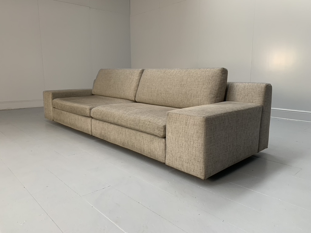 Cassina "235-238 Mister" 4-Seat Sofa - In Natural Linen Fabric