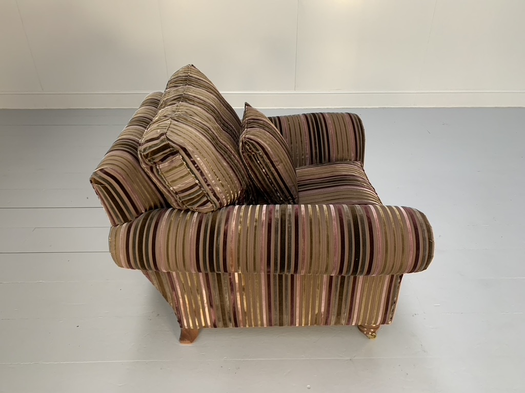 Pair of Duresta "Watson" Armchairs - In Velvet Stripe Fabric - Image 18