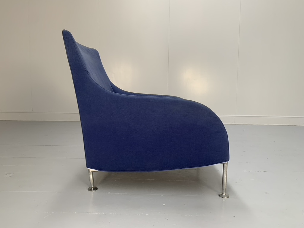 B&B Italia "Florence" Armchair - In Mid Blue Fabric - Image 5