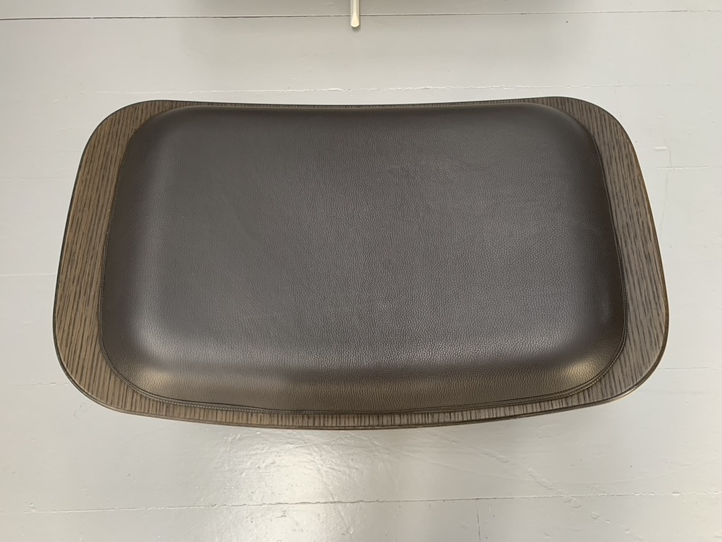 B&B Italia "Almora" Lounge Armchair & Footrest - In Merino & Grey Leather - Image 13