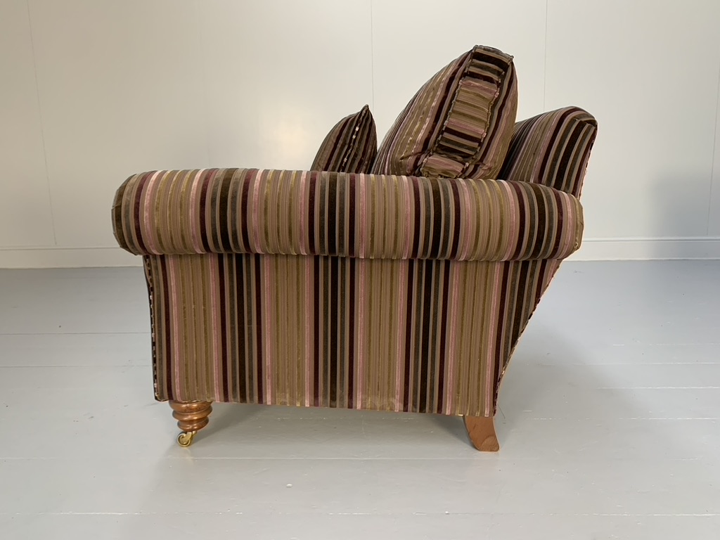 Pair of Duresta "Watson" Armchairs - In Velvet Stripe Fabric - Image 8