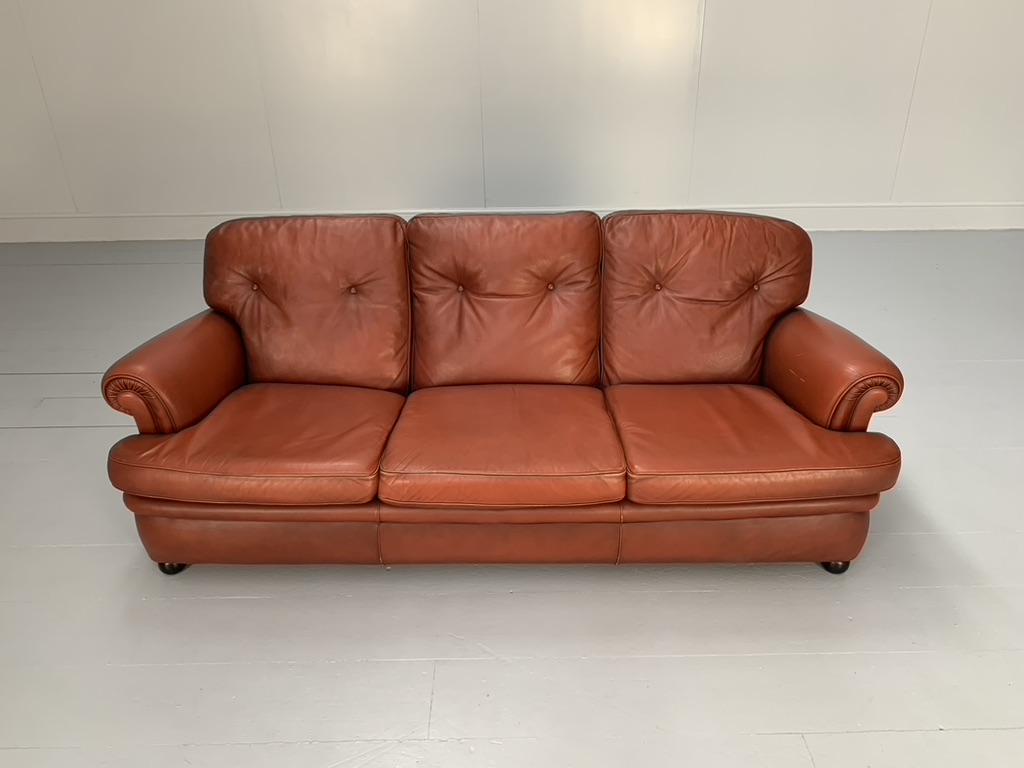 Poltrona Frau "Dream" 3-Seat Sofa - In Oxblood "Heritage" Leather - Image 7