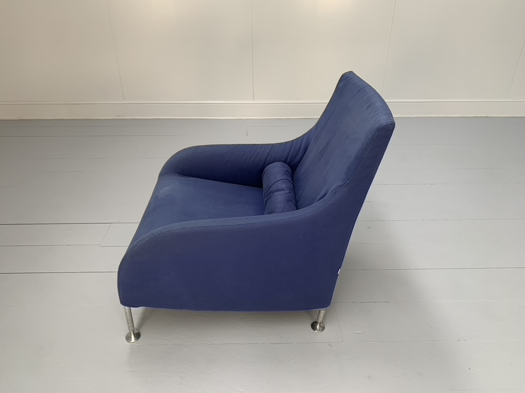 B&B Italia "Florence" Armchair - In Mid Blue Fabric - Image 9