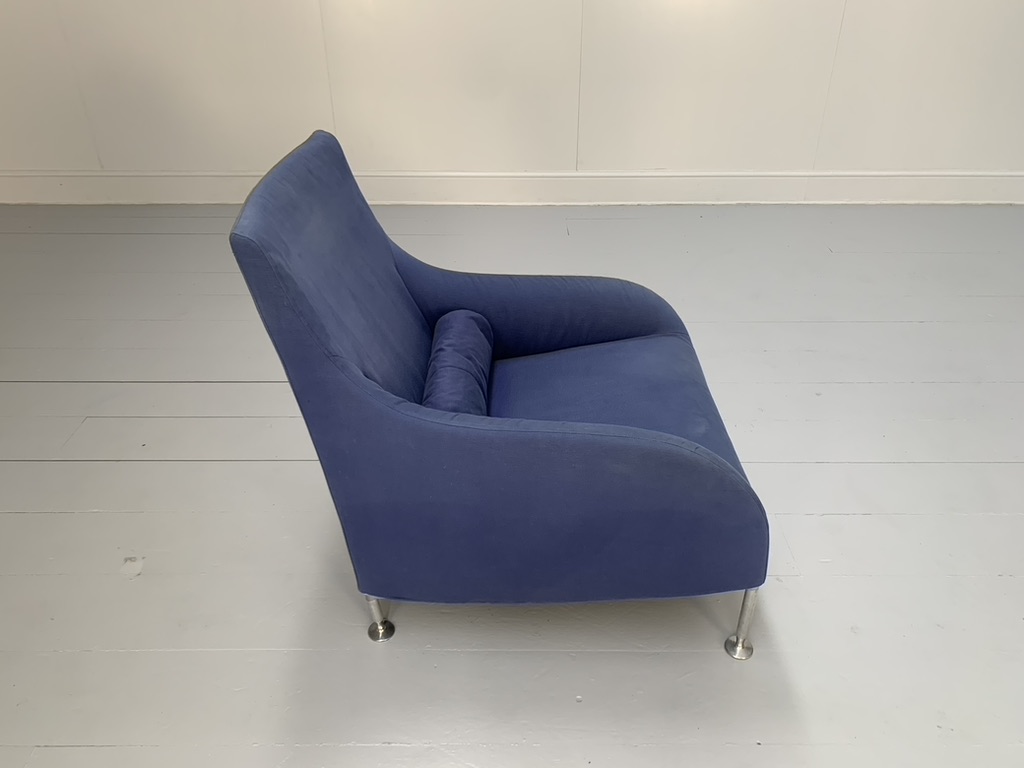 B&B Italia "Florence" Armchair - In Mid Blue Fabric - Image 8