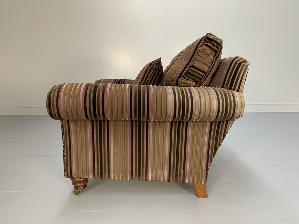 Pair of Duresta "Watson" Armchairs - In Velvet Stripe Fabric - Image 16