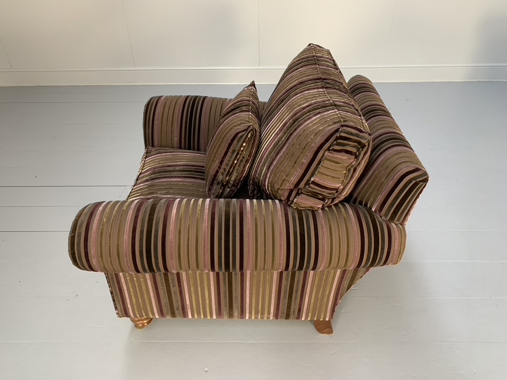 Pair of Duresta "Watson" Armchairs - In Velvet Stripe Fabric - Image 10
