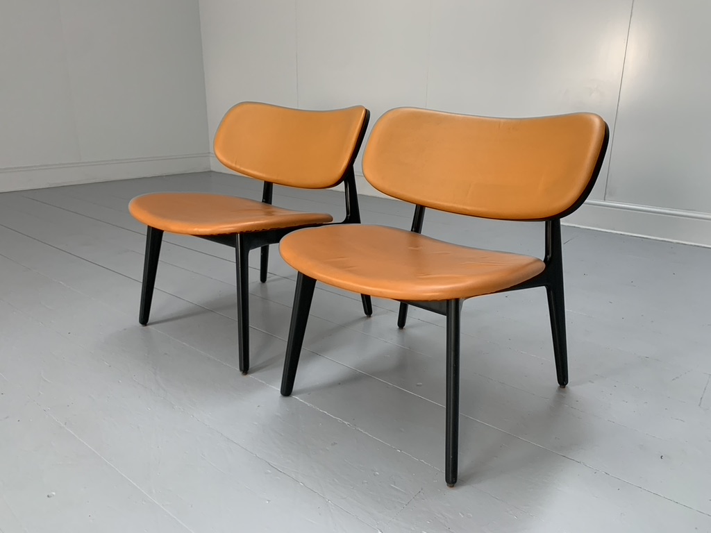 Pair of Modus "PLC" Lounge Chairs - In Tan Leather