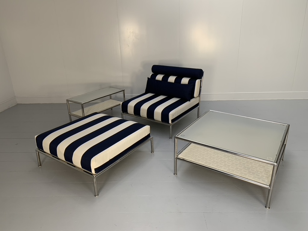 Fendi Casa Outdoor Furniture - Chair, Ottoman, Lounger & 2 Tables