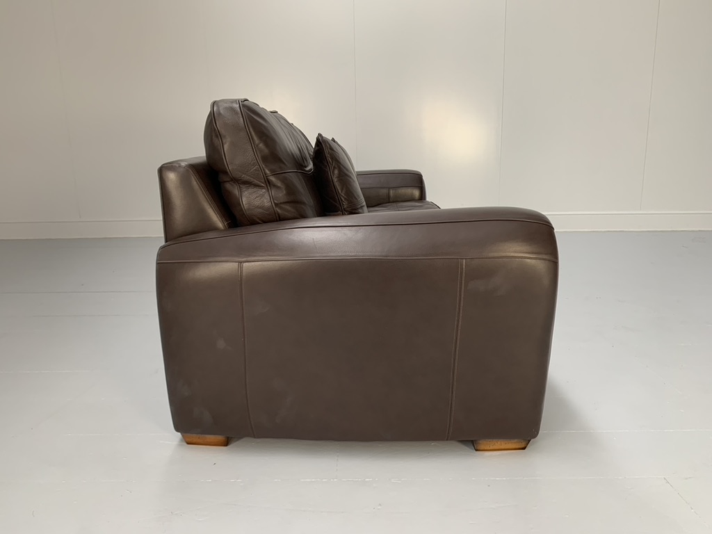 Duresta "Spitfire" 2.5-Seat Sofa - In Dark Brown "Mustang" Leather - Image 4