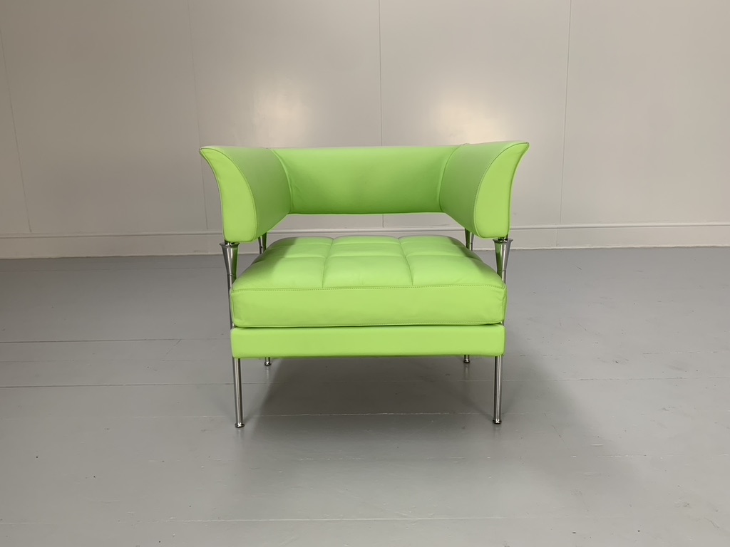 Poltrona Frau "Hydra Enif" Armchair - In Green "Pelle Frau SC" Leather