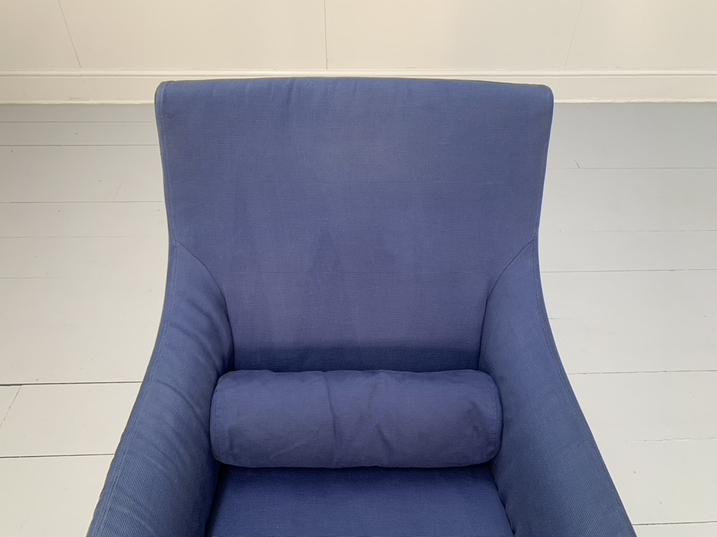 B&B Italia "Florence" Armchair - In Mid Blue Fabric - Image 10