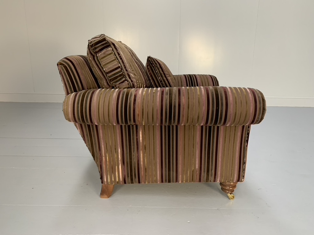 Pair of Duresta "Watson" Armchairs - In Velvet Stripe Fabric - Image 15