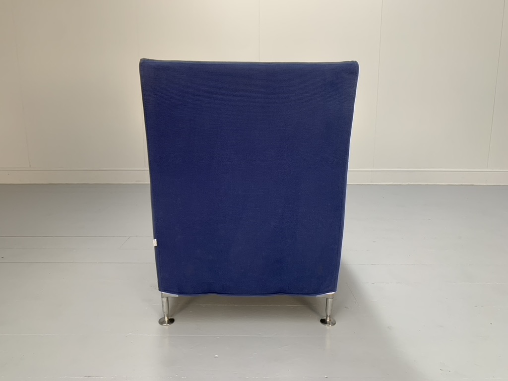 B&B Italia "Florence" Armchair - In Mid Blue Fabric - Image 4