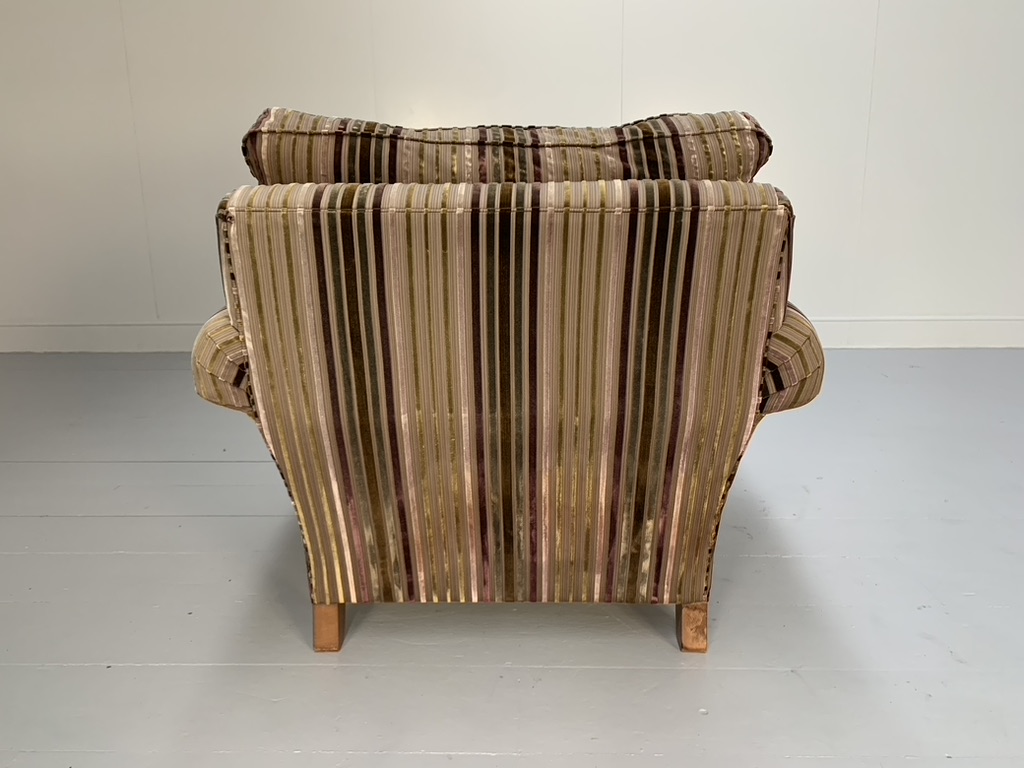 Pair of Duresta "Watson" Armchairs - In Velvet Stripe Fabric - Image 14