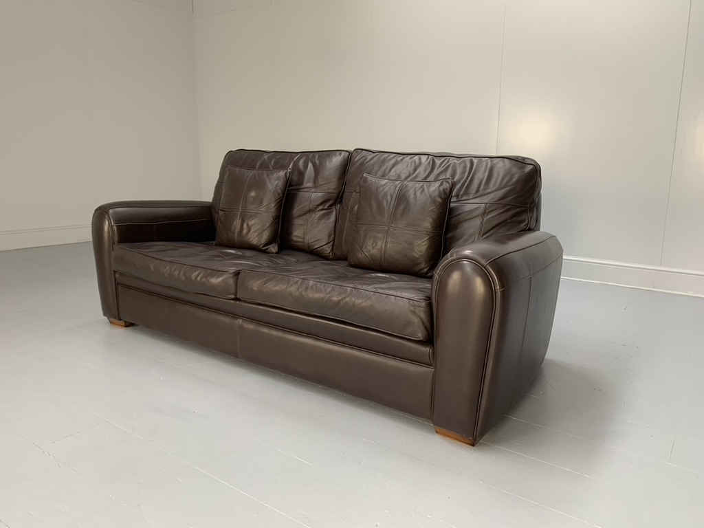 Duresta "Spitfire" 2.5-Seat Sofa - In Dark Brown "Mustang" Leather - Image 6