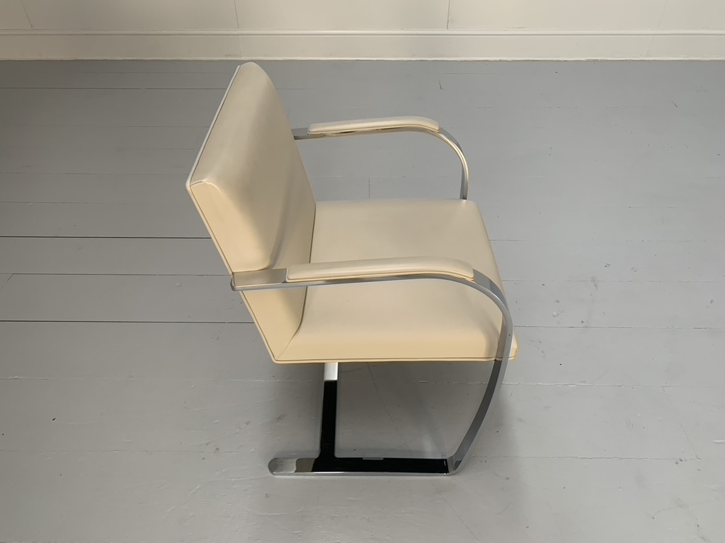 14 Knoll Studio "Brno Flat Bar" Armchairs - in Chrome & Ivory Leather - Image 9