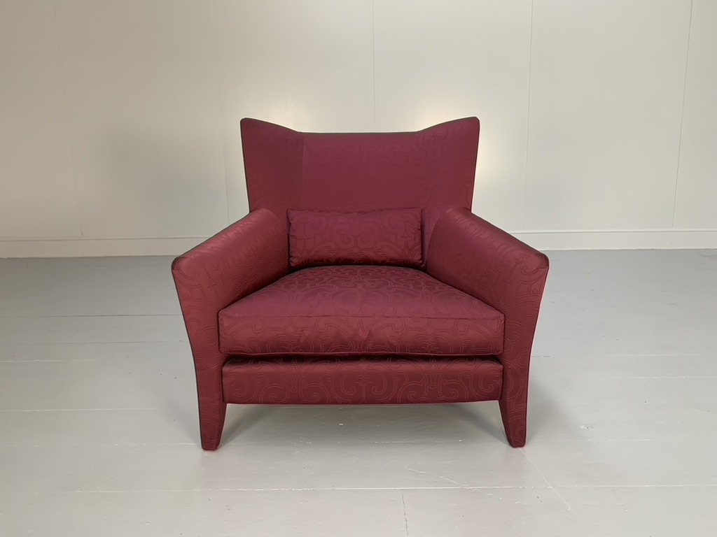 Fendi Casa Armchair - In Red Embroidered Fabric