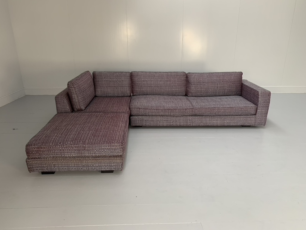 Minotti "Freeman" 4-Seat L-Shape Sofa - In Dedar Tweed Fabric - Image 4