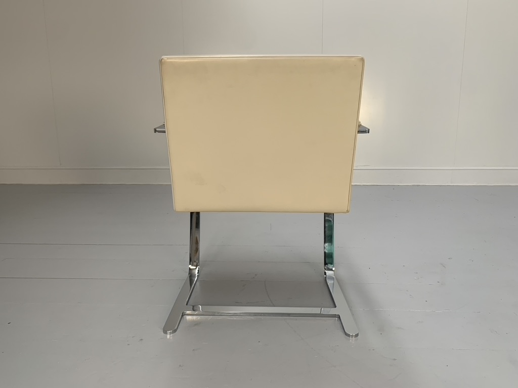 14 Knoll Studio "Brno Flat Bar" Armchairs - in Chrome & Ivory Leather - Image 6