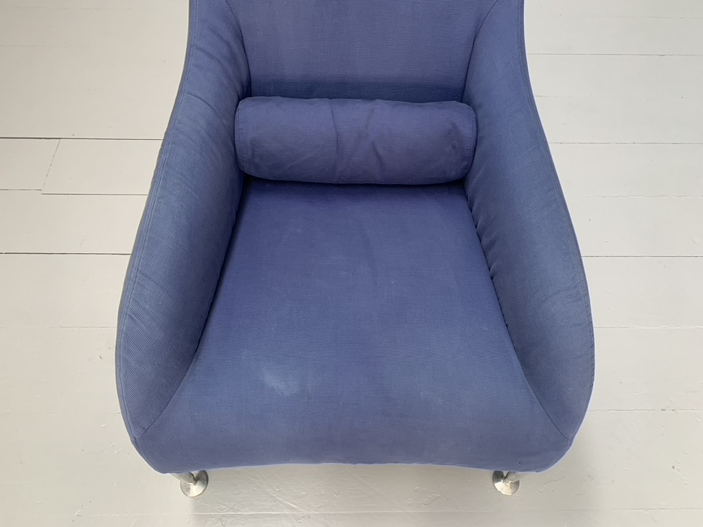 B&B Italia "Florence" Armchair - In Mid Blue Fabric - Image 11