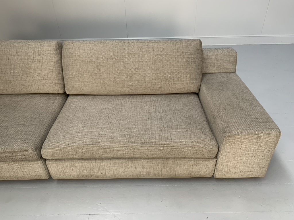 Cassina "235-238 Mister" 4-Seat Sofa - In Natural Linen Fabric - Image 6