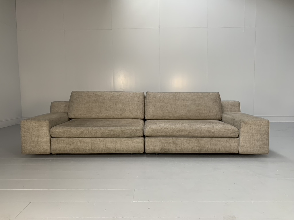 Cassina "235-238 Mister" 4-Seat Sofa - In Natural Linen Fabric - Image 3