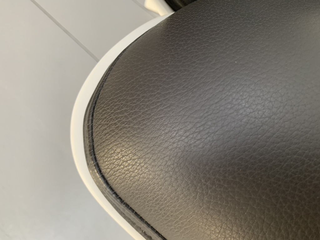 B&B Italia "Almora" Lounge Armchair & Footrest - In Merino & Grey Leather - Image 14