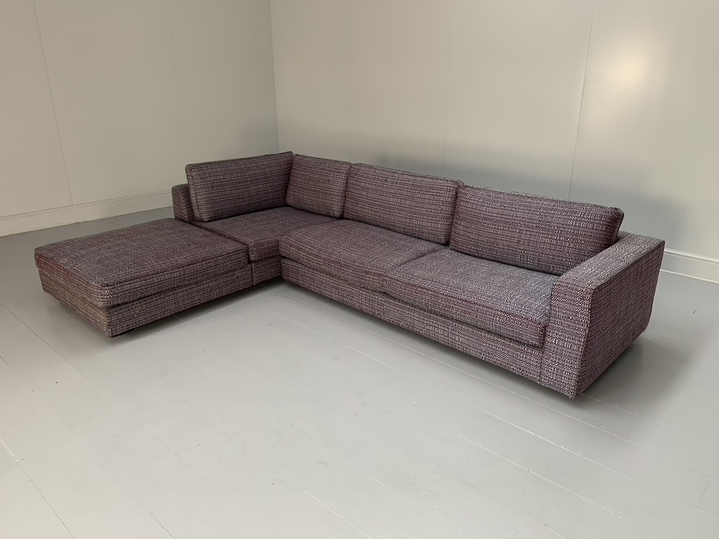 Minotti "Freeman" 4-Seat L-Shape Sofa - In Dedar Tweed Fabric - Image 5