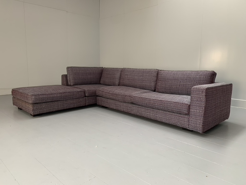 Minotti "Freeman" 4-Seat L-Shape Sofa - In Dedar Tweed Fabric - Image 3