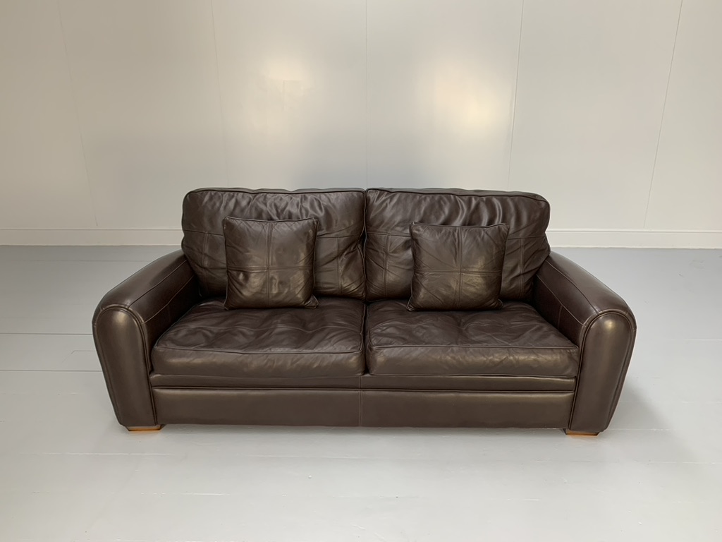 Duresta "Spitfire" 2.5-Seat Sofa - In Dark Brown "Mustang" Leather - Image 7
