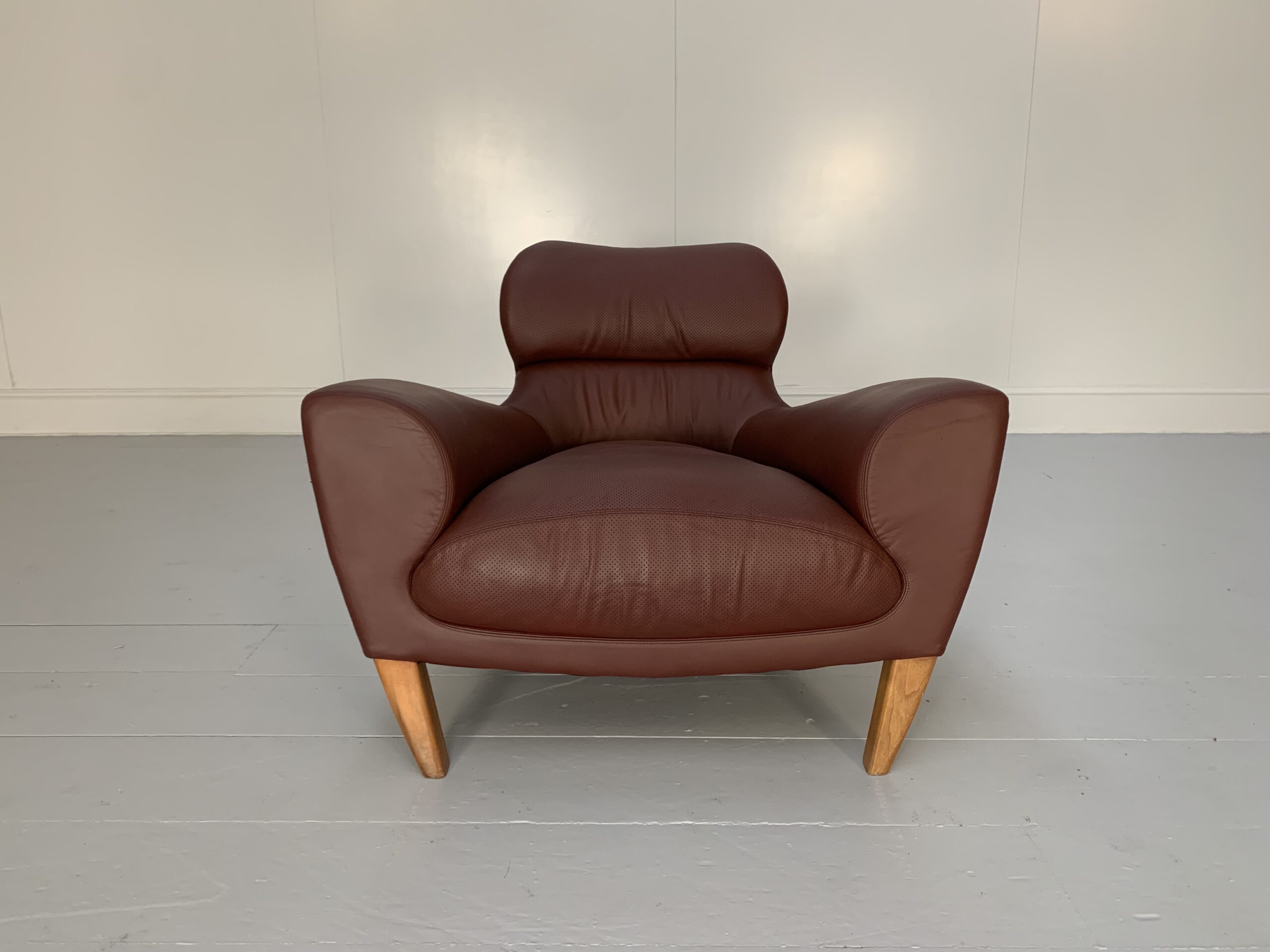 Linley "Aston" Armchair - In Oxblood Leather - Image 3