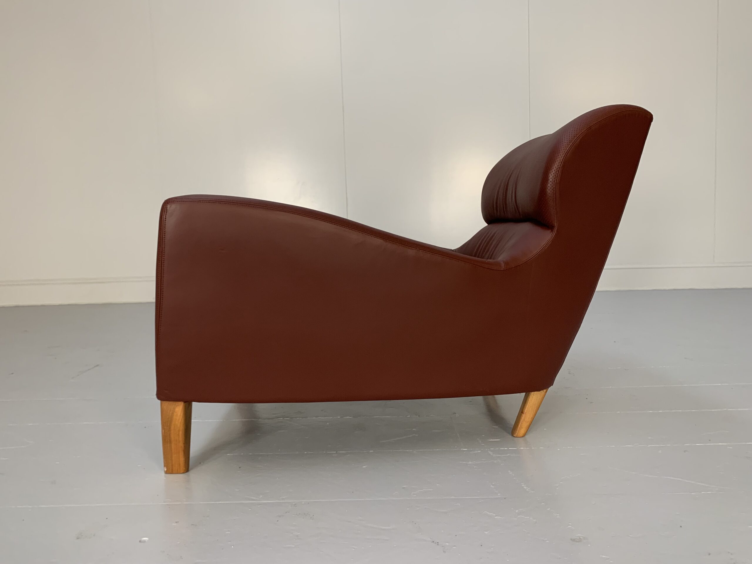 Linley "Aston" Armchair - In Oxblood Leather - Image 6