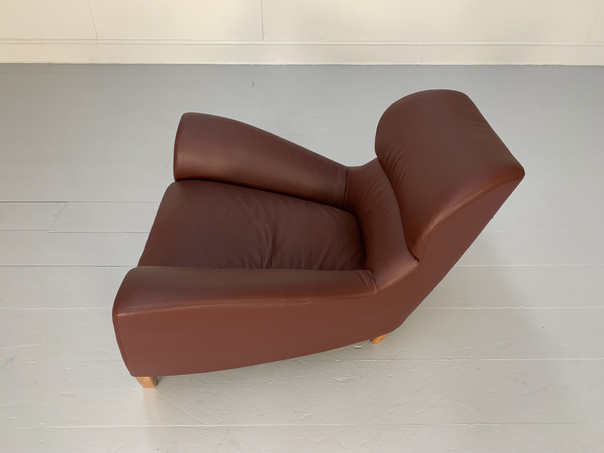 Linley "Aston" Armchair - In Oxblood Leather - Image 9
