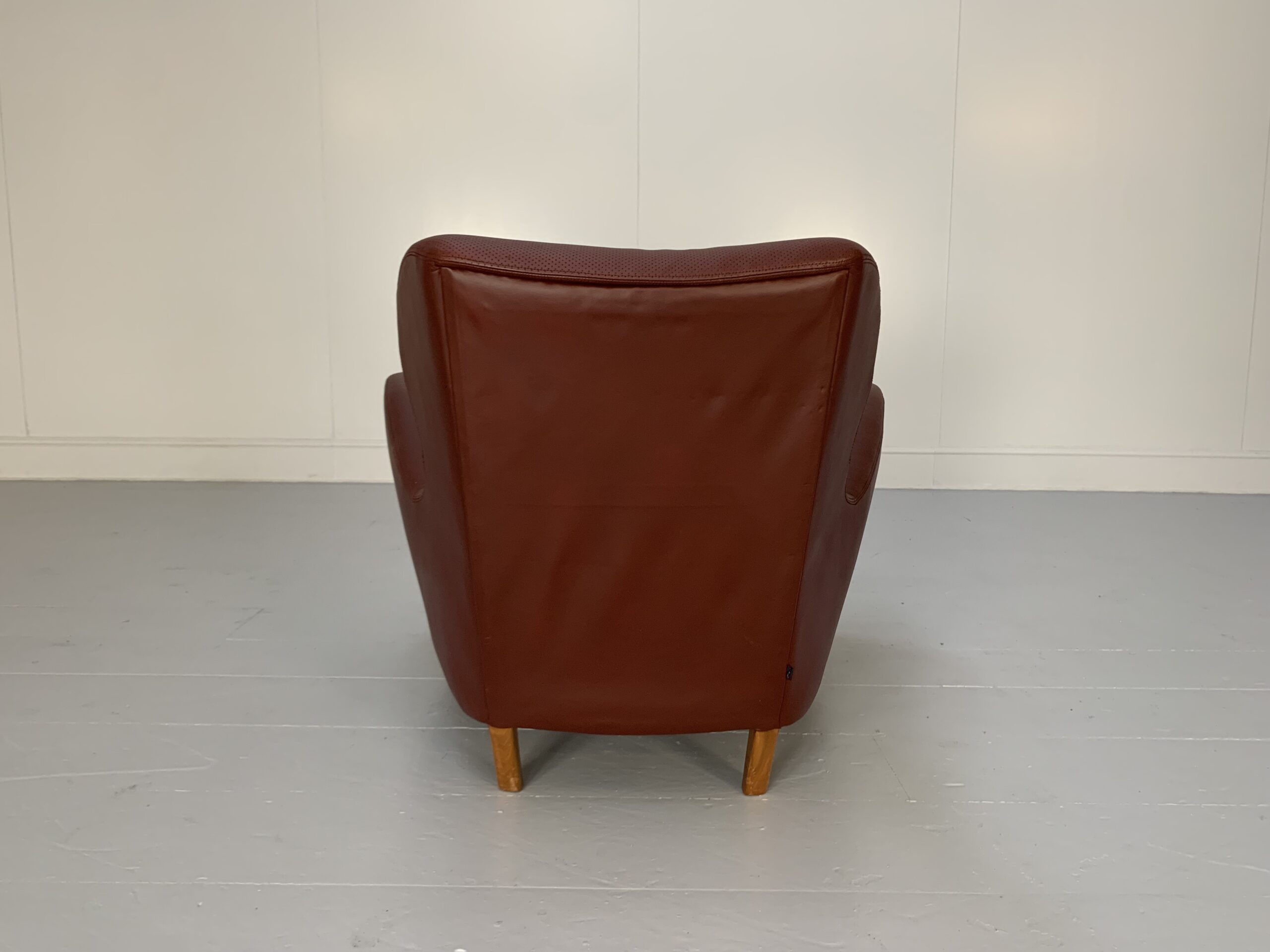 Linley "Aston" Armchair - In Oxblood Leather - Image 4