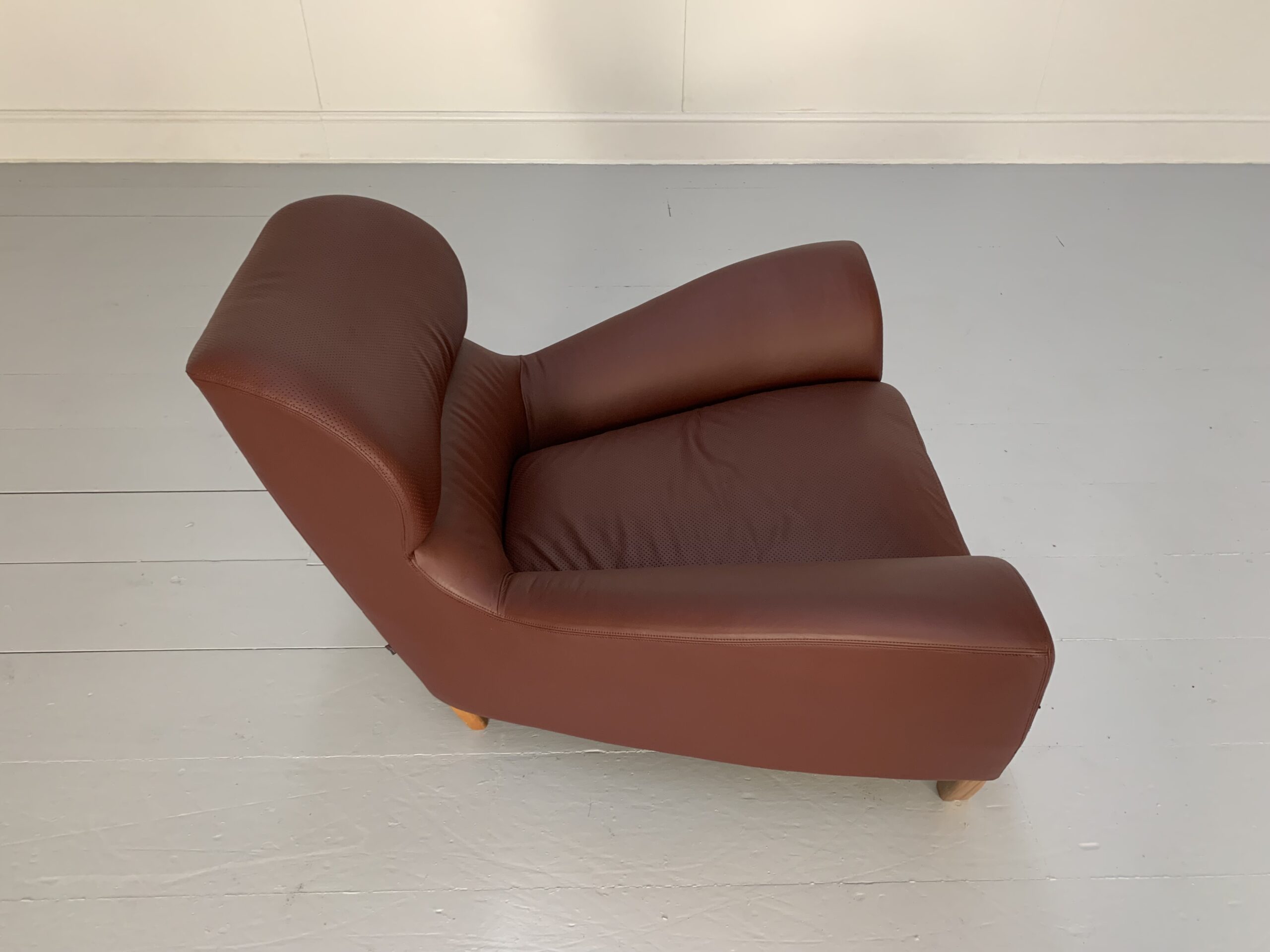 Linley "Aston" Armchair - In Oxblood Leather - Image 8
