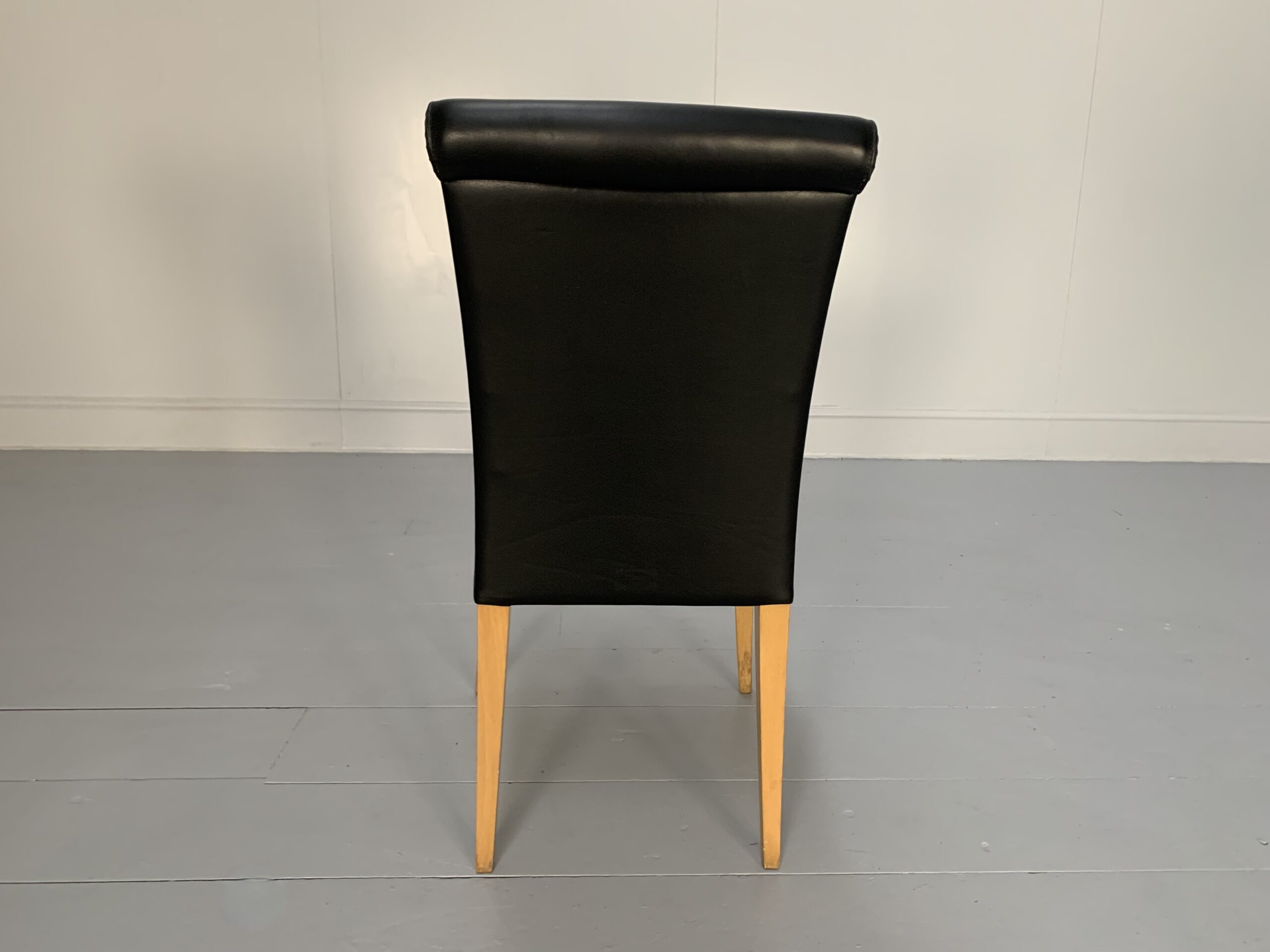 4 Poltrona Frau "Vittoria" Dining Chairs - In Black "Pelle Frau" Leather - Image 9