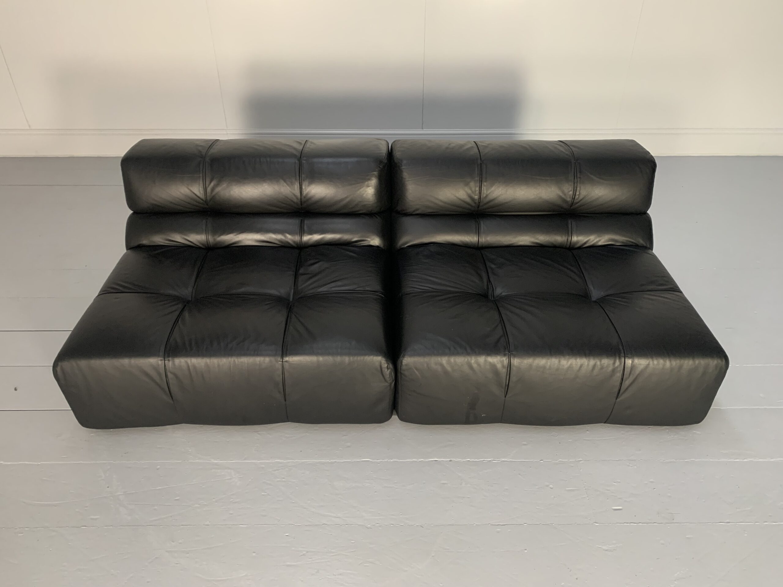 B&B Italia "Tufty Time" Sofa - In Black Leather - Image 7