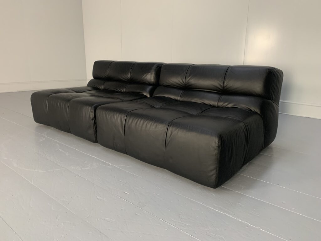 B&B Italia "Tufty Time" Sofa - In Black Leather