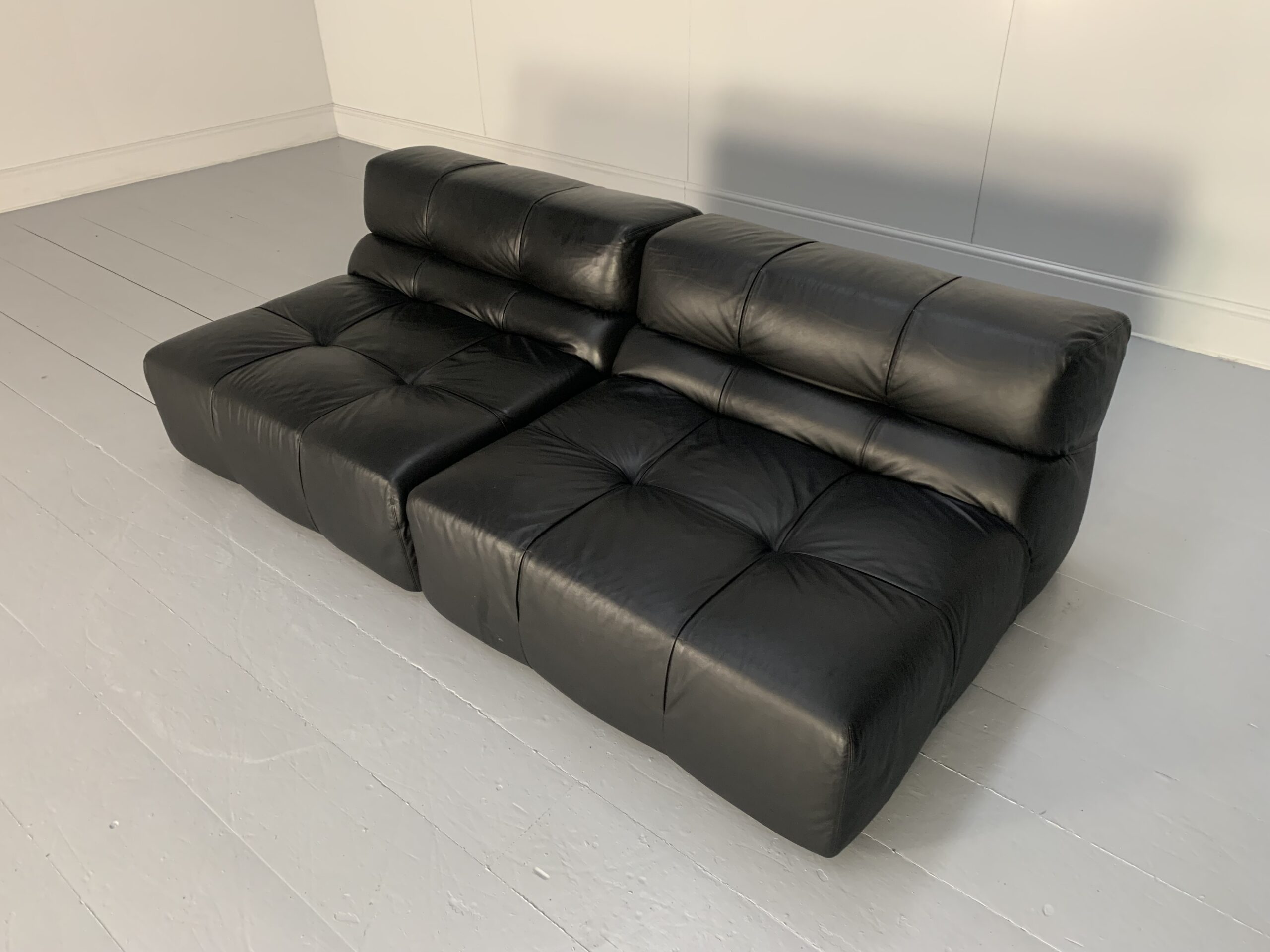 B&B Italia "Tufty Time" Sofa - In Black Leather - Image 6