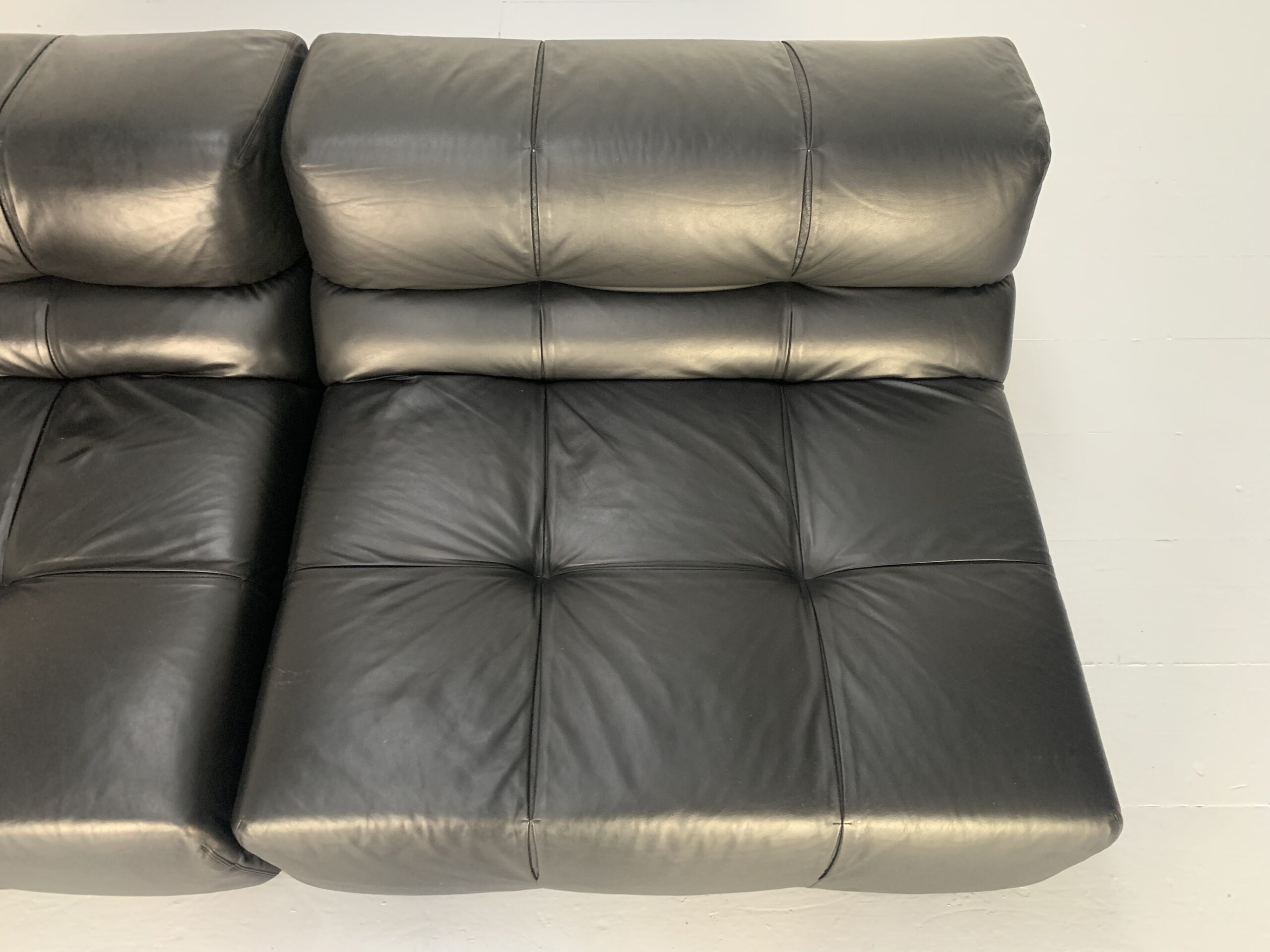 B&B Italia "Tufty Time" Sofa - In Black Leather - Image 11