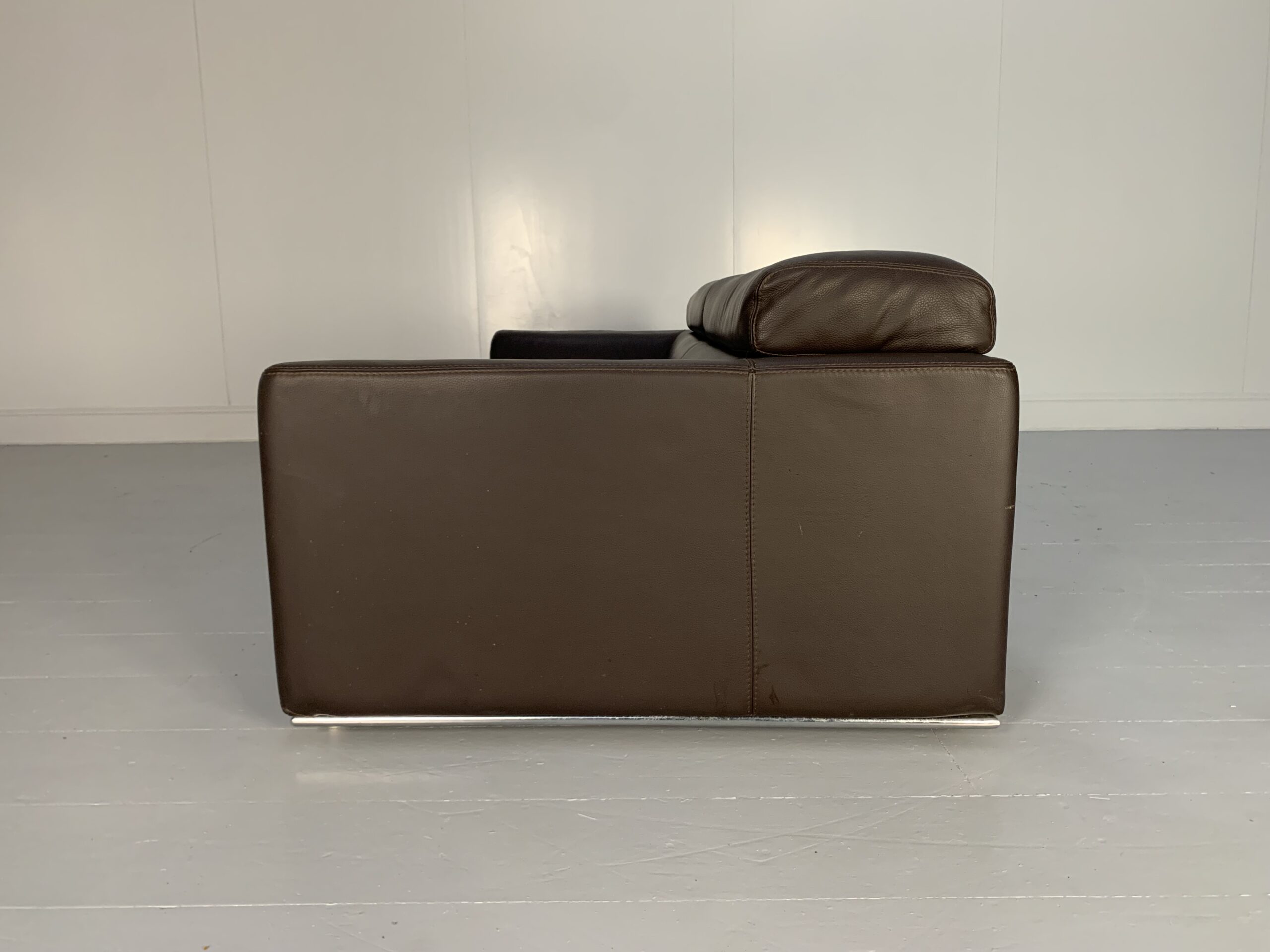 Roche Bobois 3-Seat Sofa - In Dark Brown Leather - Image 6