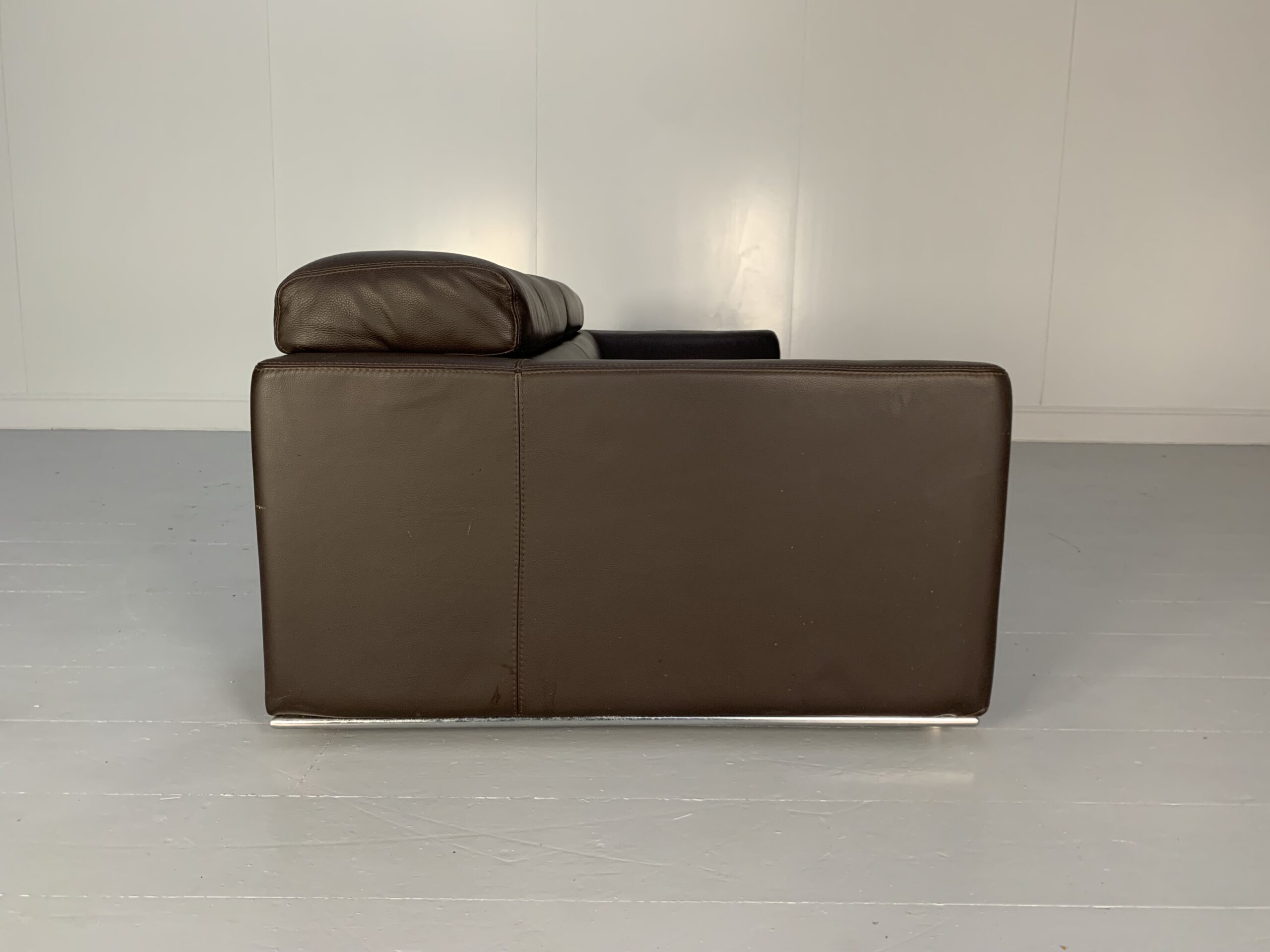 Roche Bobois 3-Seat Sofa - In Dark Brown Leather - Image 5
