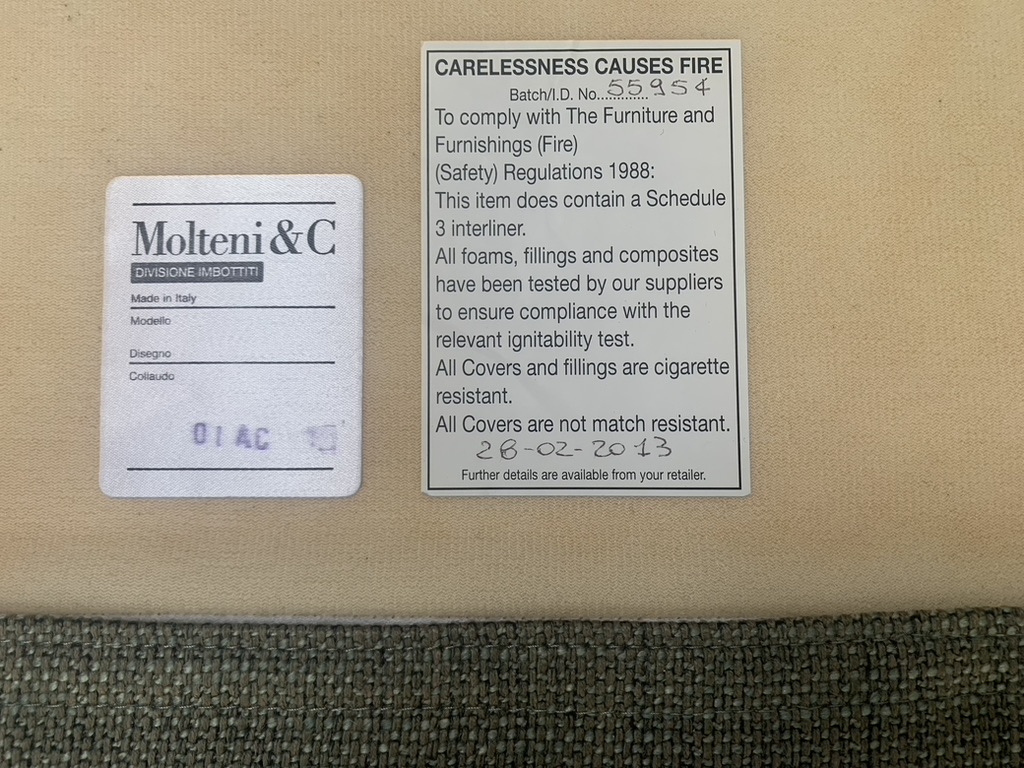 Molteni & C "Turner" 5-Seat L-Shape Sofa - In Neutral Woven Fabric - Image 10