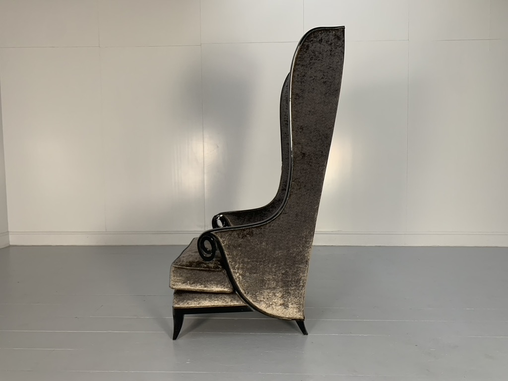Christopher Guy "Majestic" Armchair - In Grey Velvet - Image 5