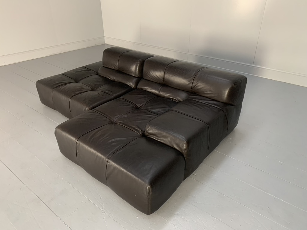 B&B Italia "Tufty Time" L-Shape Sofa - In Brown Leather - Image 5