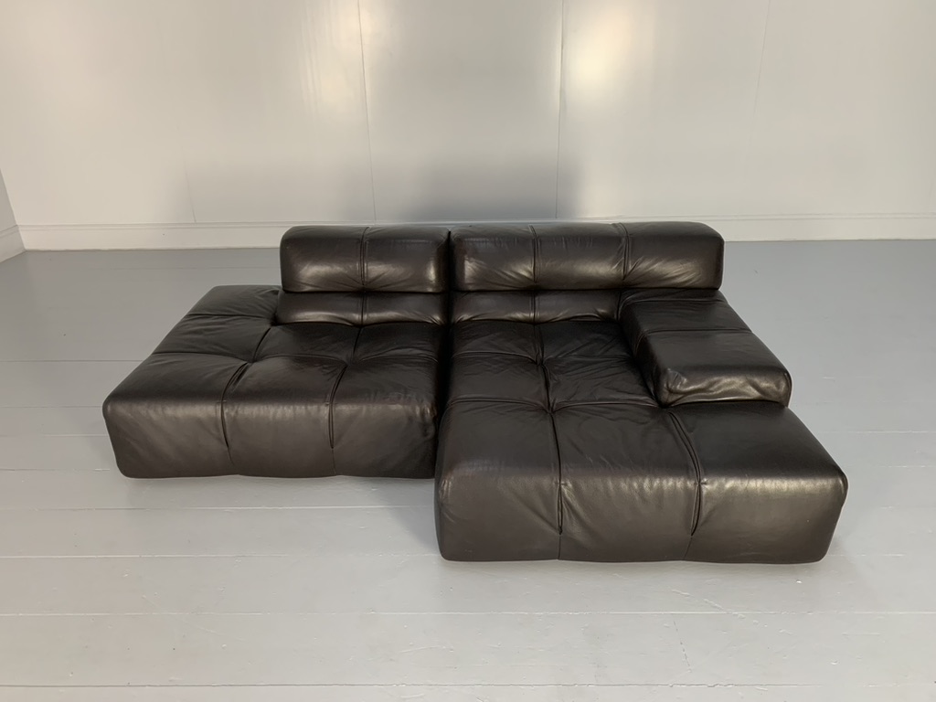 B&B Italia "Tufty Time" L-Shape Sofa - In Brown Leather - Image 4